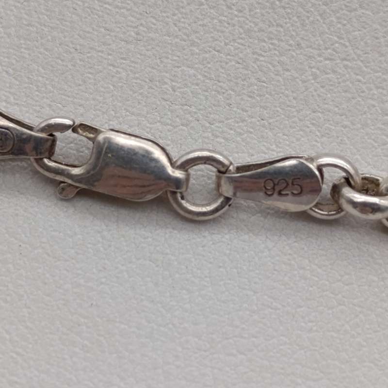 Sterling silver Fabio's necklace - weighs 17.9g - length 45cm