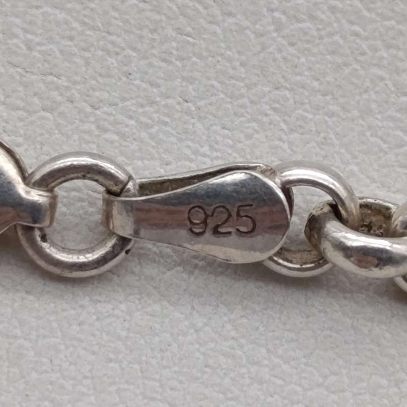 Sterling silver Fabio's necklace - weighs 17.9g - length 45cm