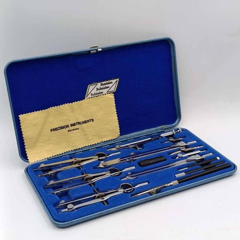 Vintage German Precision/ technical drawing set - complete set in case