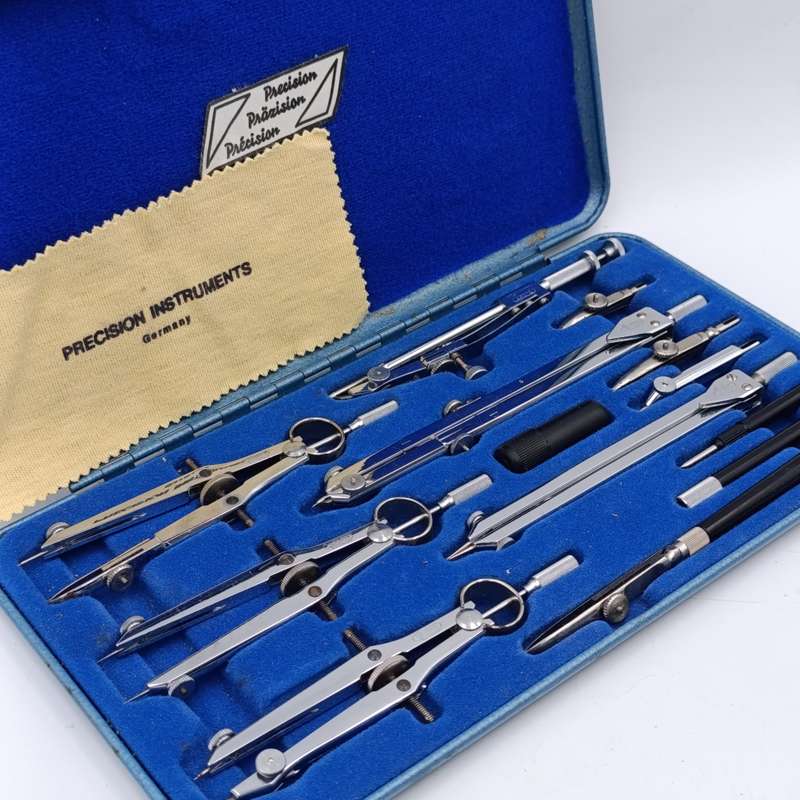 Vintage German Precision/ technical drawing set - complete set in case