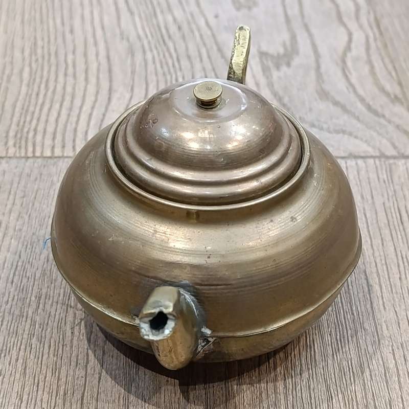 Vintage brass Russian Samovar with teapot, drip ray and bowl