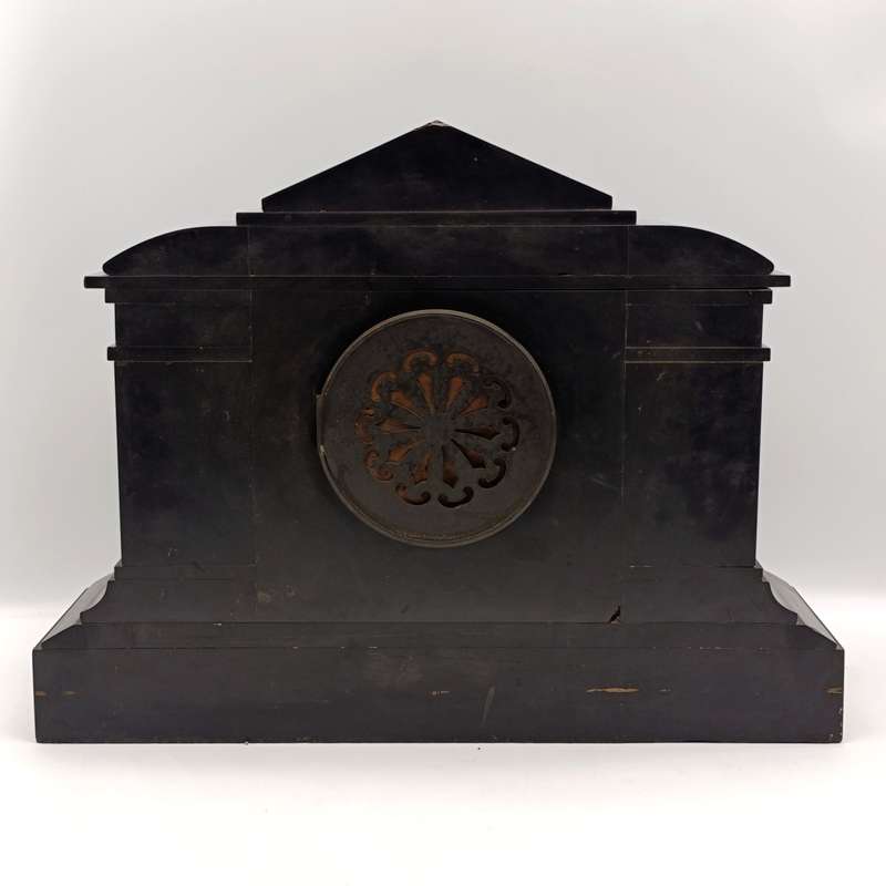 Antique Lavine Brothers Johannesburg marble stone mantle clock - runs and stops