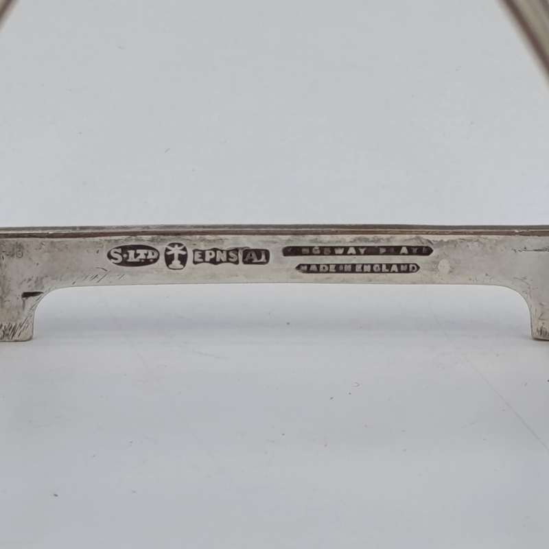 Antique silverplated 4-slice toast rack