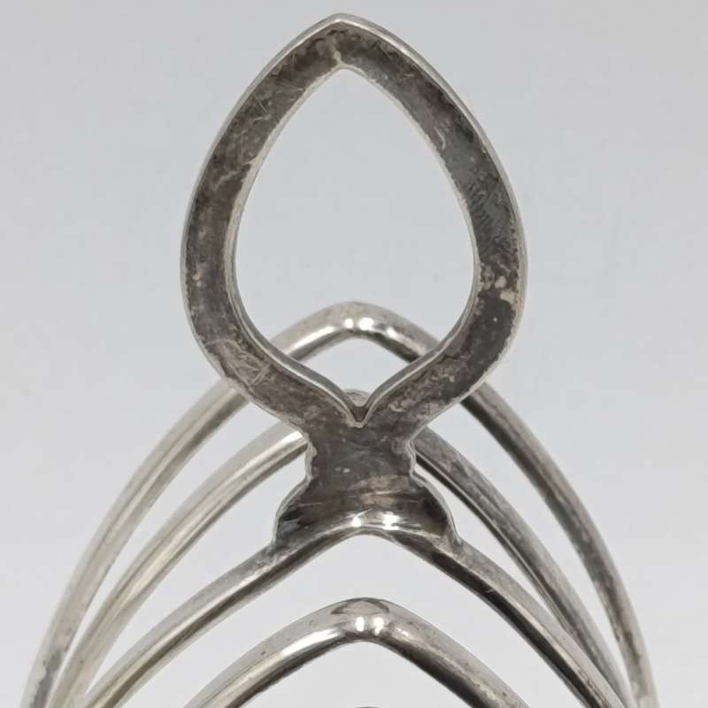 Antique silverplated 4-slice toast rack