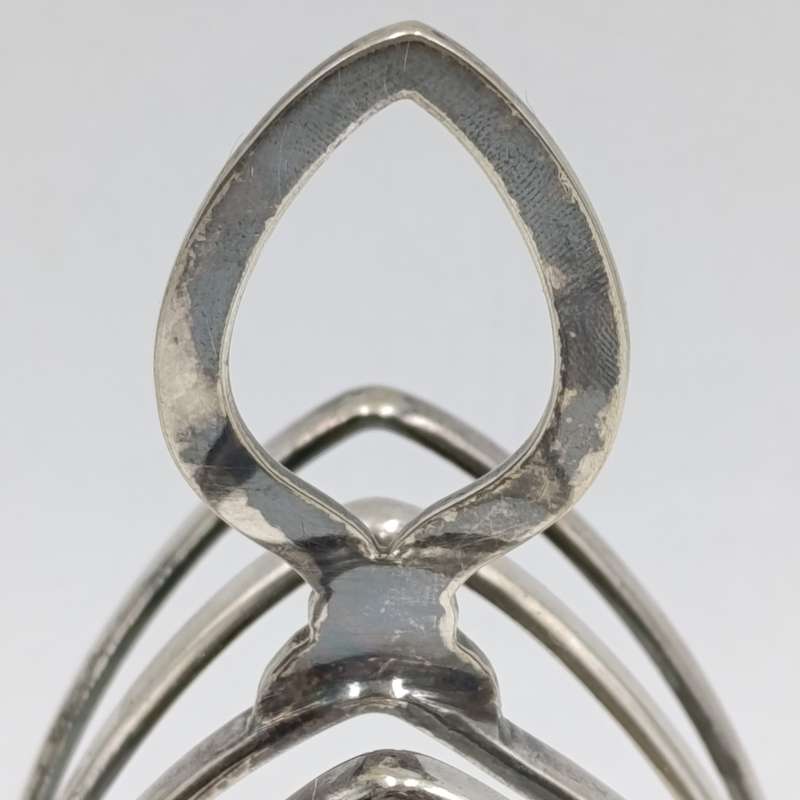 Antique silverplated 4-slice toast rack