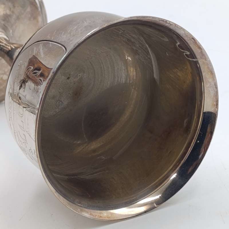 Pair of 1977 The Queen's silver jubilee silverplated goblets