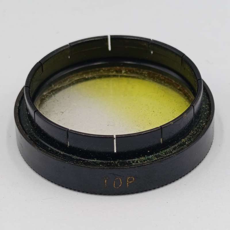 Lot of 3 Antique No.6 lens filters in case