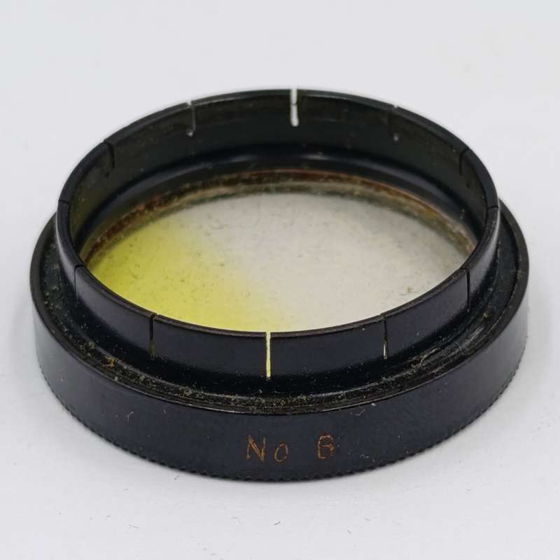 Lot of 3 Antique No.6 lens filters in case