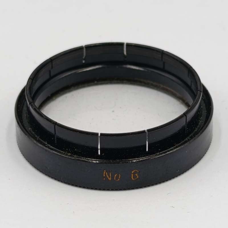 Lot of 3 Antique No.6 lens filters in case