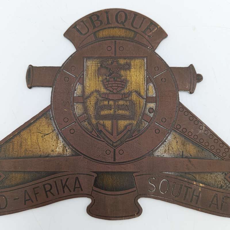 Regiment University of Cape Town copper plaque