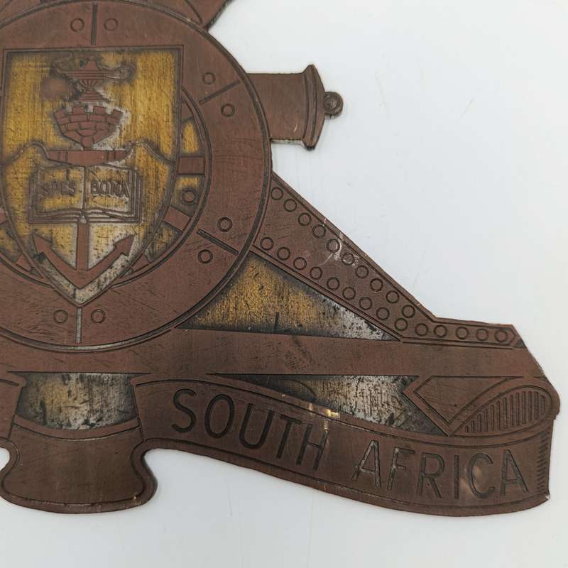 Regiment University of Cape Town copper plaque