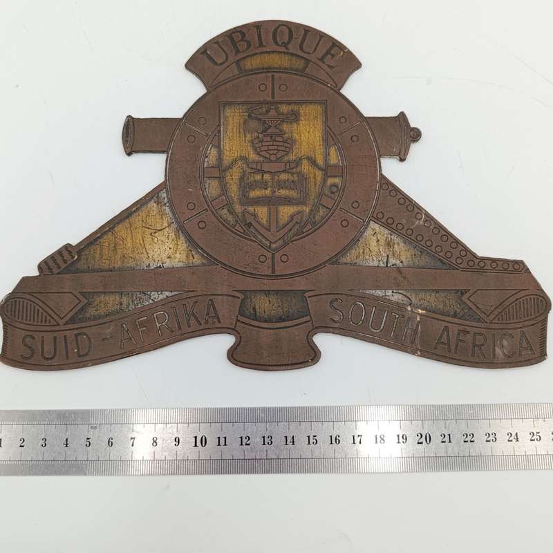 Regiment University of Cape Town copper plaque