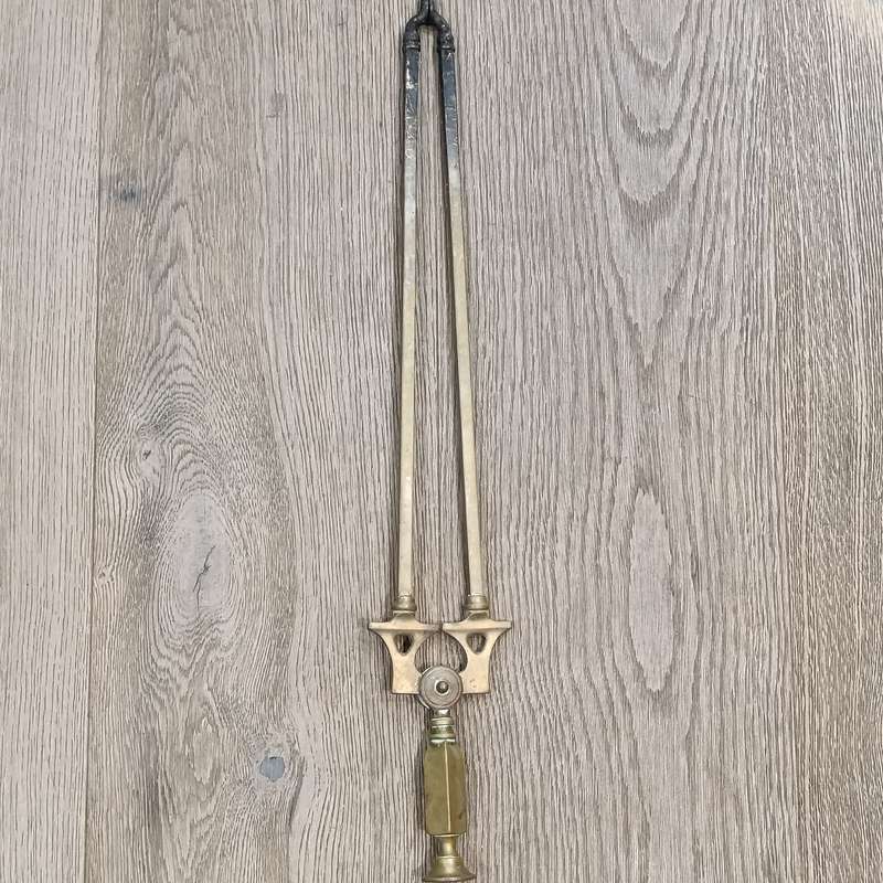 Set of 3 vintage brass fire tools