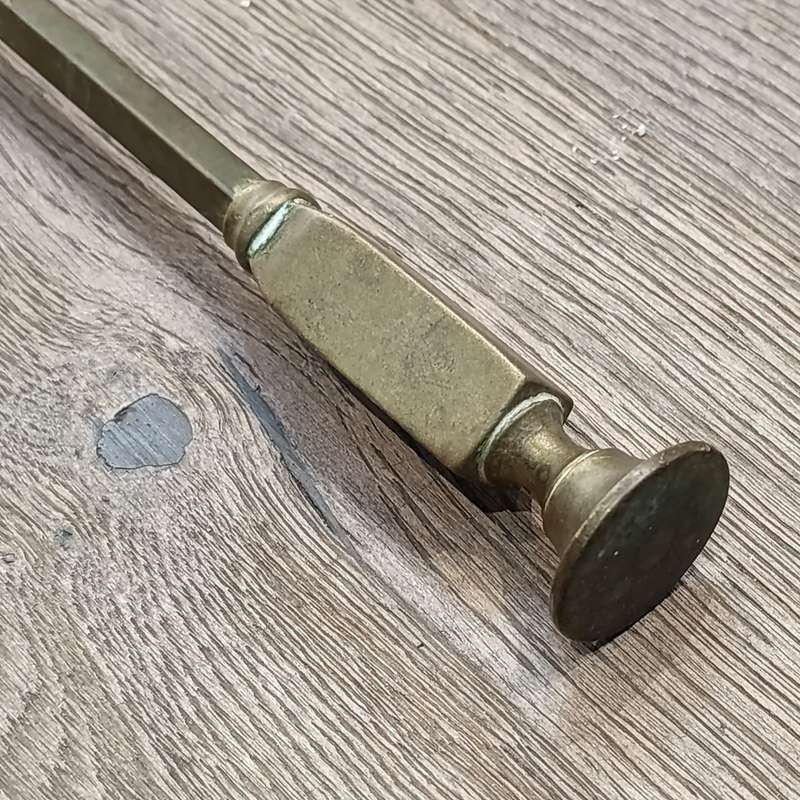 Set of 3 vintage brass fire tools