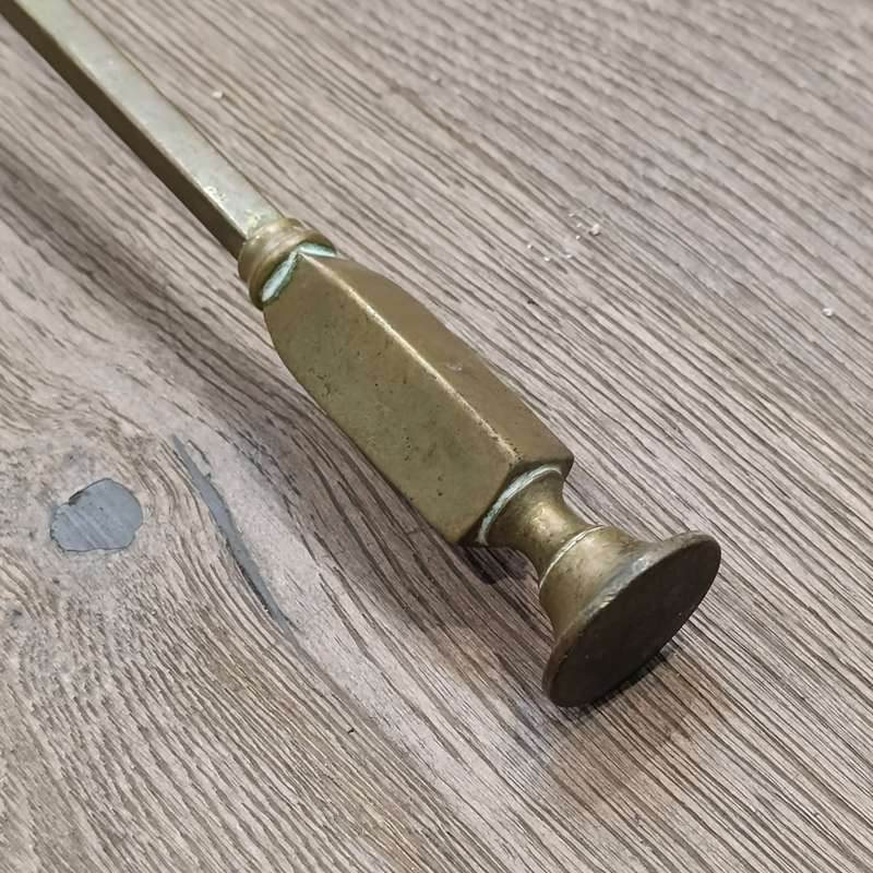 Set of 3 vintage brass fire tools