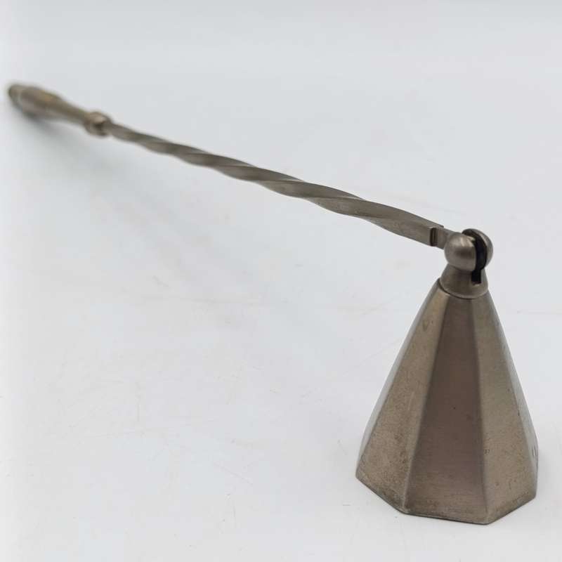 Vintage white brass candle snuffer