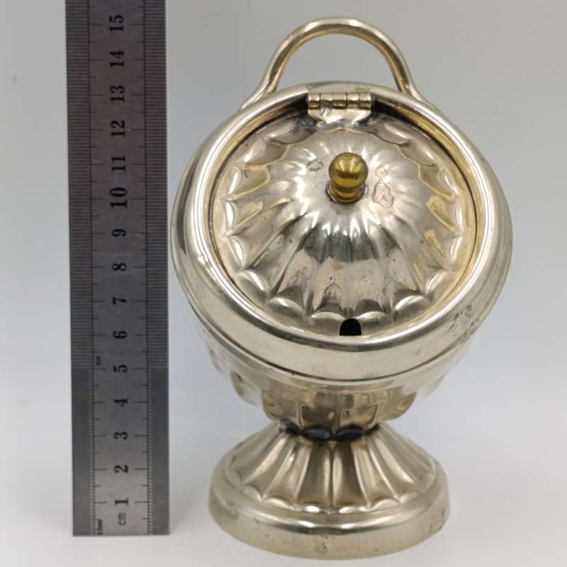 Antique Sheffield silverplated sugar scuttle