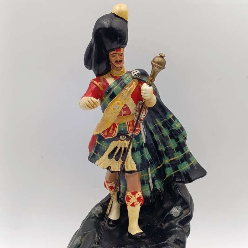 Vintage White Label Scotch Whiskey ceramic statue