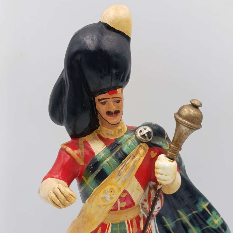 Vintage White Label Scotch Whiskey ceramic statue
