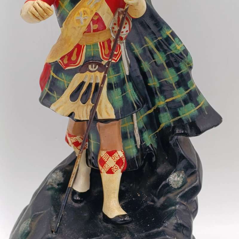 Vintage White Label Scotch Whiskey ceramic statue