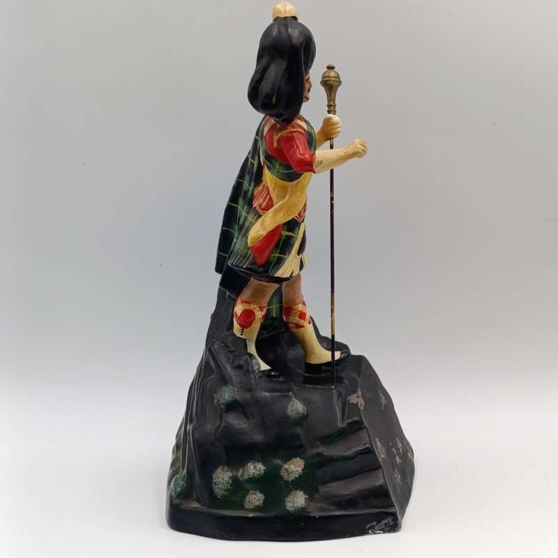 Vintage White Label Scotch Whiskey ceramic statue