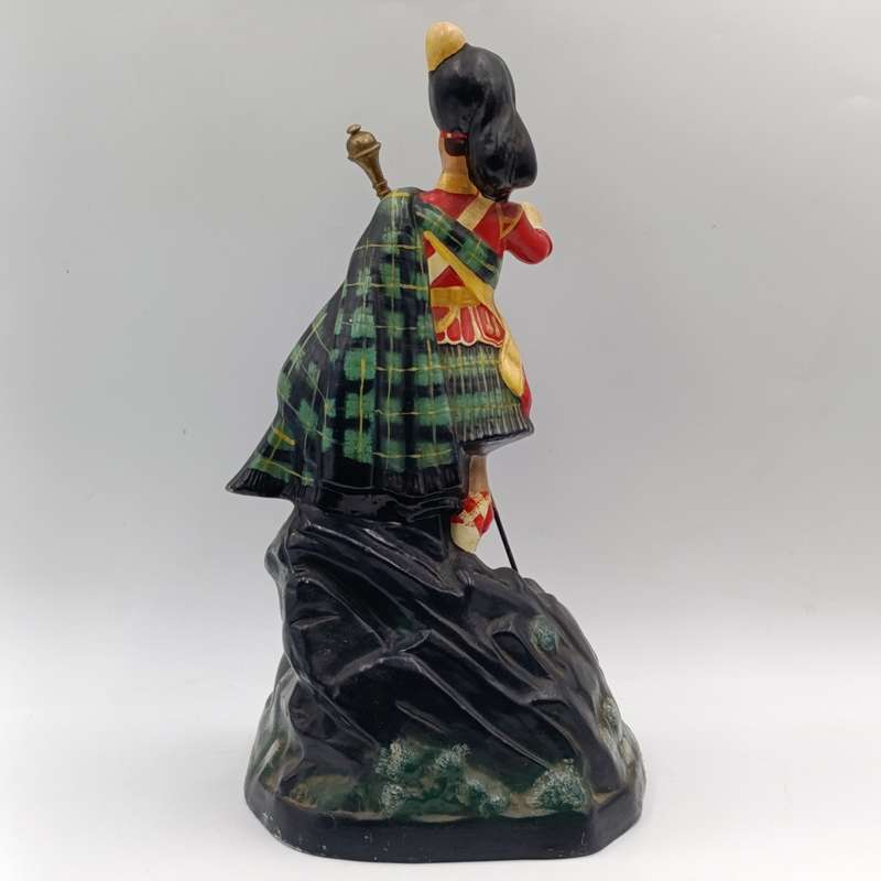 Vintage White Label Scotch Whiskey ceramic statue
