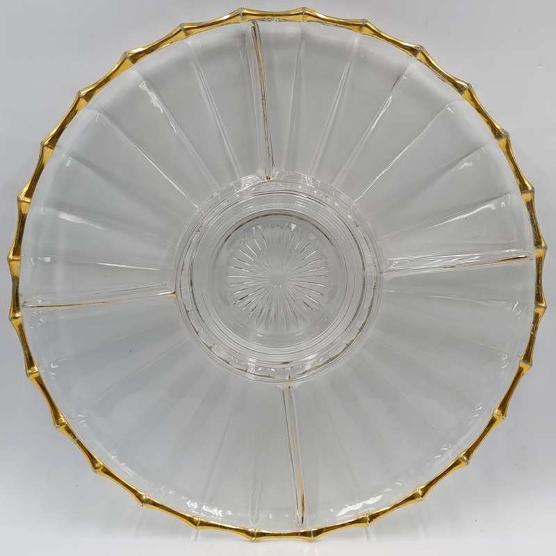 Beautiful glass snack serving dish