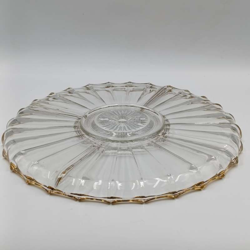 Beautiful glass snack serving dish