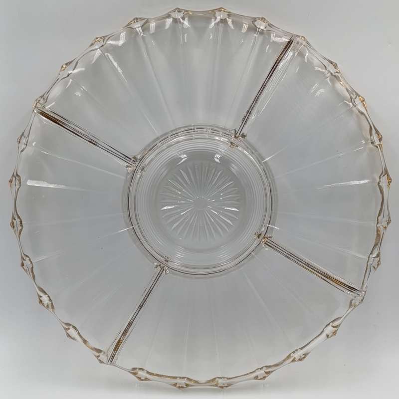 Beautiful glass snack serving dish