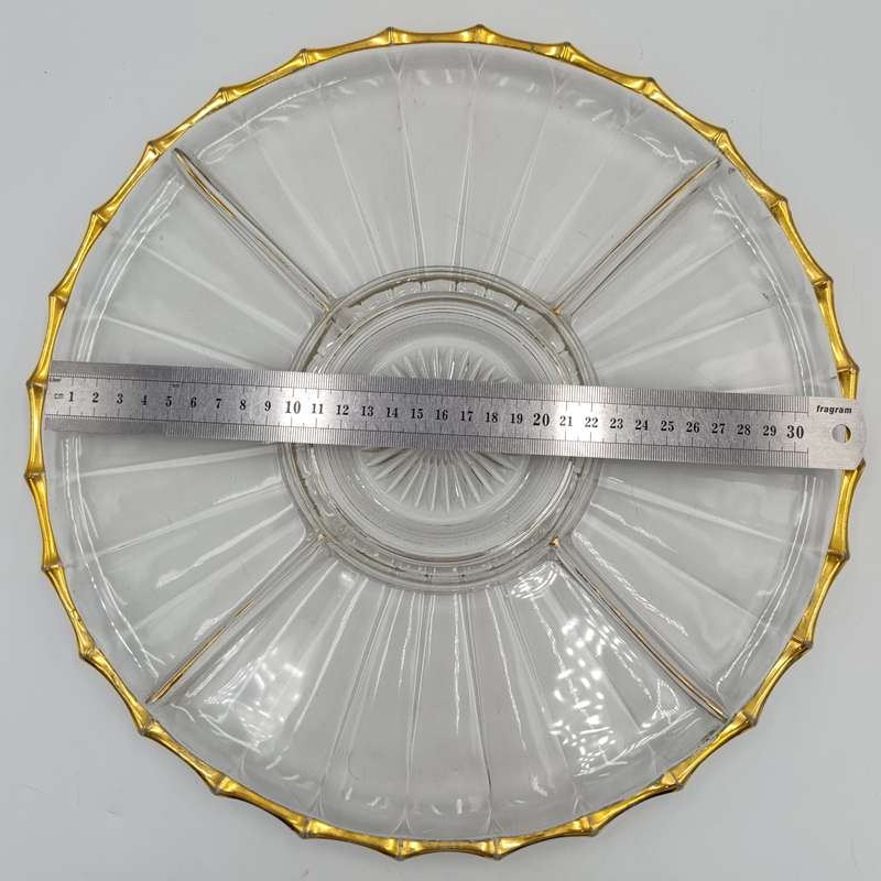 Beautiful glass snack serving dish