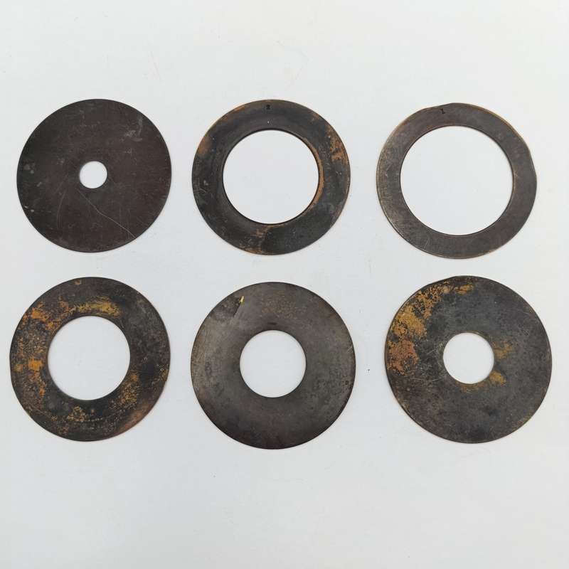 Set of 6 Antique brass aperture blades for lens - 61mm