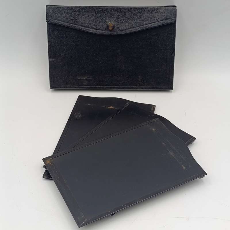 Set of 3 Antique camera film plate holders - 3 1/2 x 4 1/2