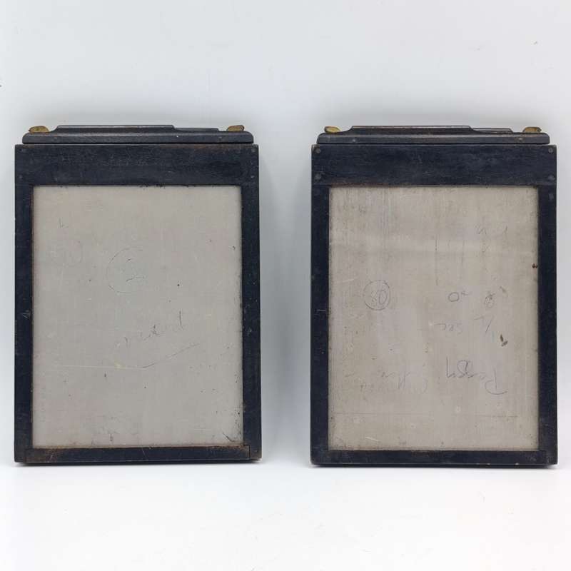 Pair of Antique film plate holders - 5x4