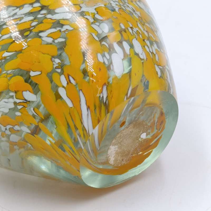 Vintage handmade glass owl paperweight figurine