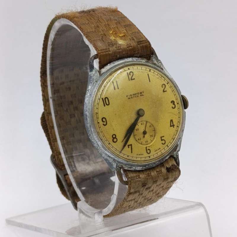 Vintage Pierpont mens manual wind watch with seconds dial - working