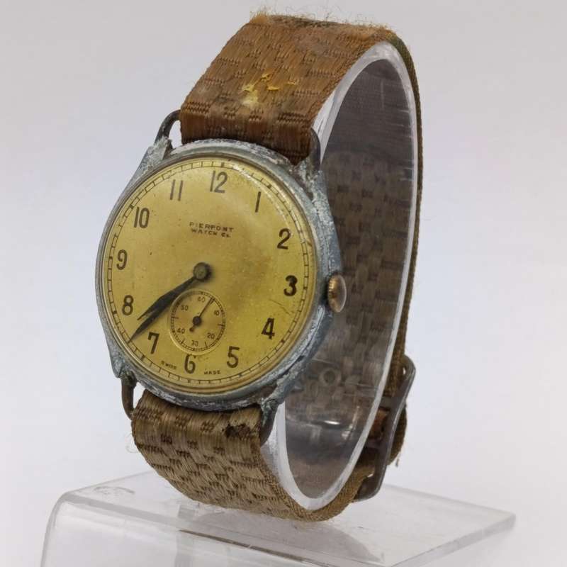 Vintage Pierpont mens manual wind watch with seconds dial - working