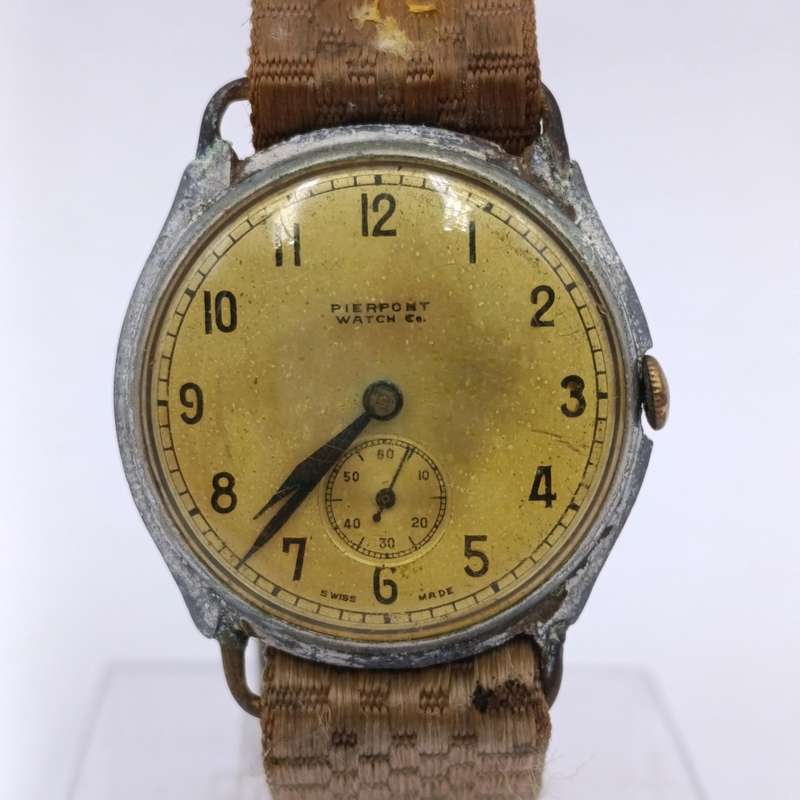 Vintage Pierpont mens manual wind watch with seconds dial - working