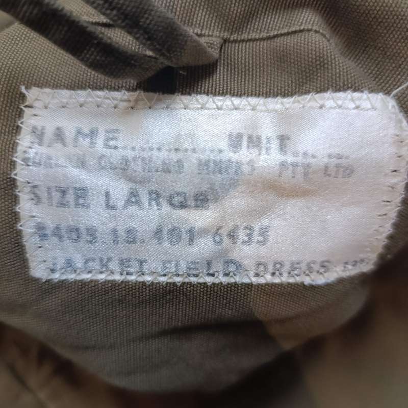 SADF nutria bush jacket - some damage at name tag - size large