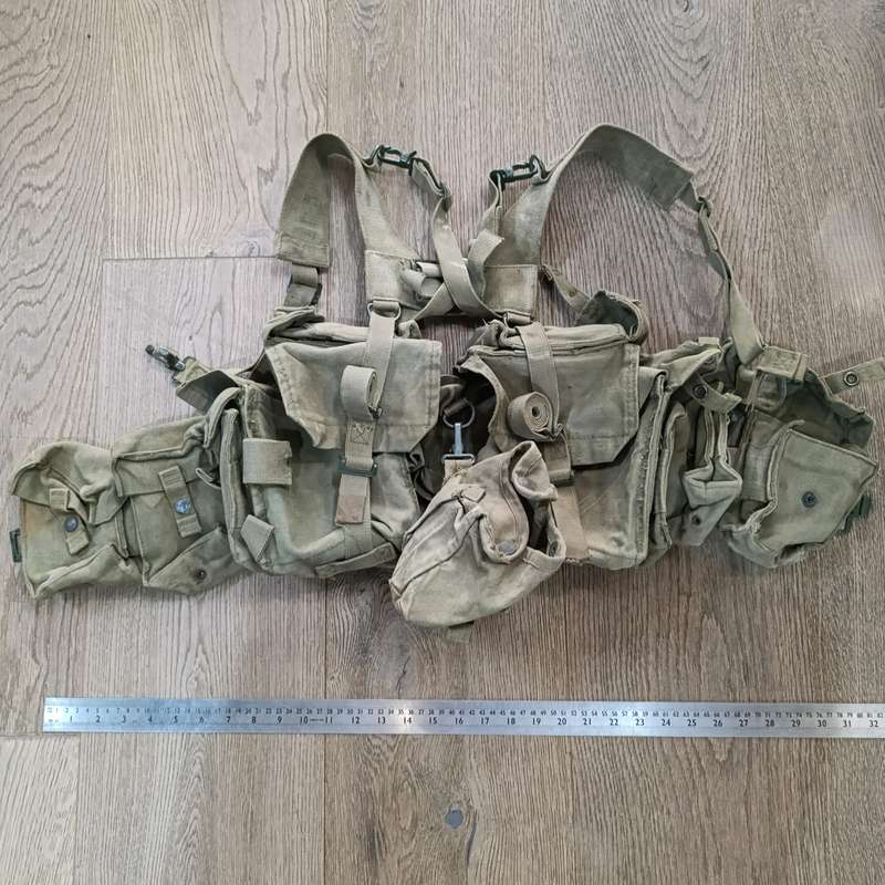SADF Skeleton webbing with yoke, kidney pouches and water bottle pouch