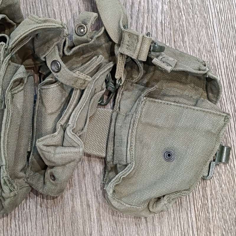 SADF Skeleton webbing with yoke, kidney pouches and water bottle pouch