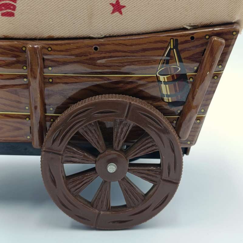 Vintage Japanese tinplate wagon master toy - battery operated - needs new strings