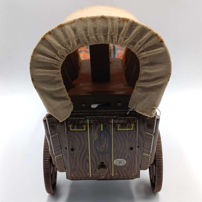 Vintage Japanese tinplate wagon master toy - battery operated - needs new strings