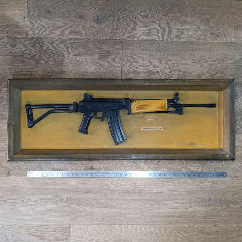 Vintage SADF R4 Rifle display plaque