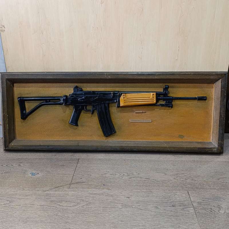 Vintage SADF R4 Rifle display plaque