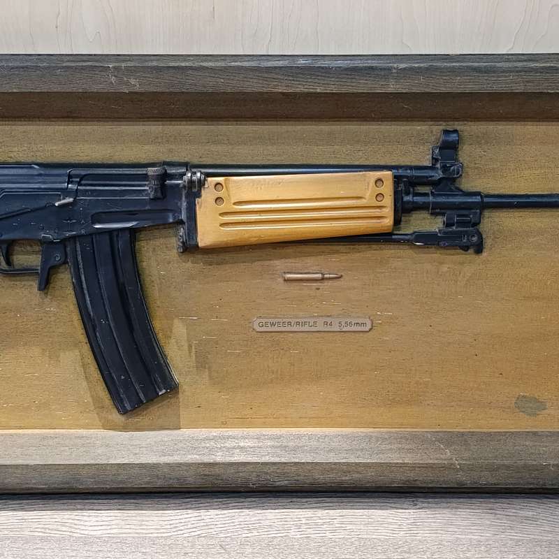 Vintage SADF R4 Rifle display plaque