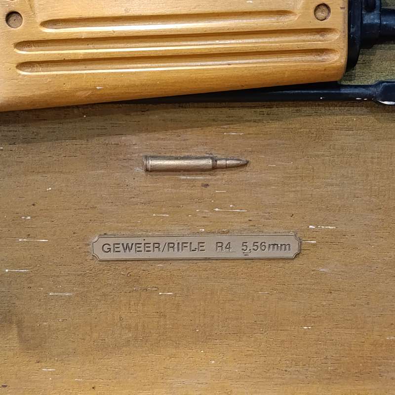 Vintage SADF R4 Rifle display plaque