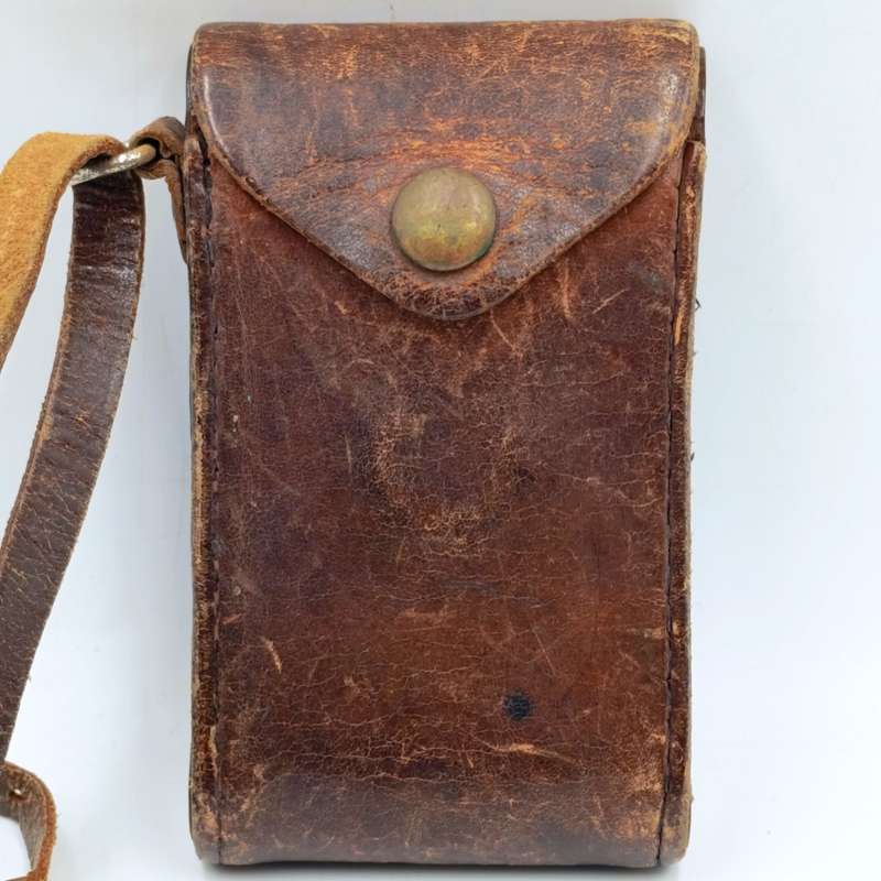 Antique Vest pocket Kodak folding camera in leather pouch