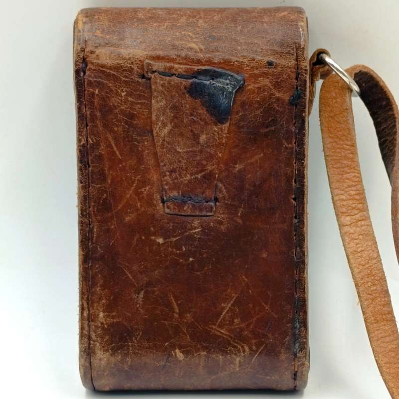 Antique Vest pocket Kodak folding camera in leather pouch