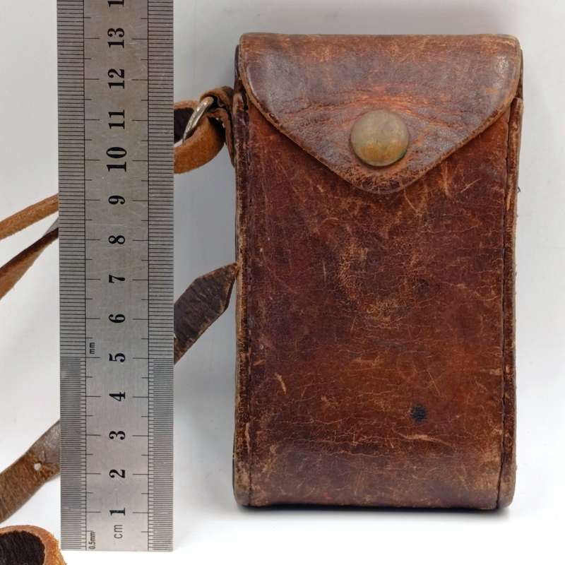 Antique Vest pocket Kodak folding camera in leather pouch