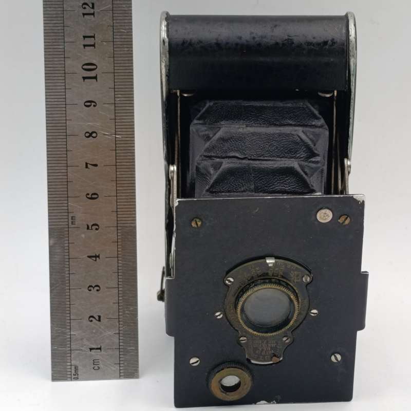 Antique Vest pocket Kodak folding camera in leather pouch